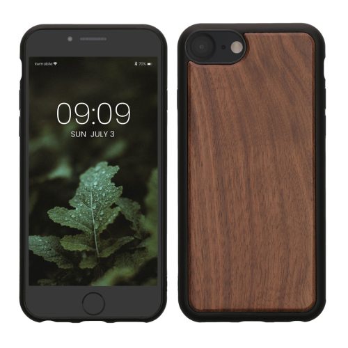 Θήκη Kwmobile για Apple iPhone SE (2022)/iPhone SE (2020)/iPhone 8, Καφέ, Ξύλο/Σιλικόνη, KWM000022RU001C
