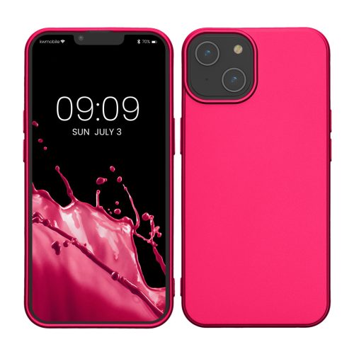 Θήκη Kwmobile για Apple iPhone 14, Ροζ, Σιλικόνη, KWM000022RV003C