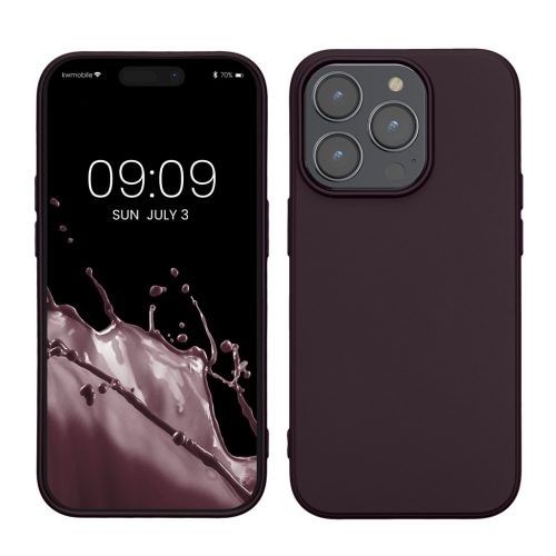 Θήκη Kwmobile για Apple iPhone 14 Pro, Σκούρο Μωβ, Σιλικόνη, KWM000022RW005C