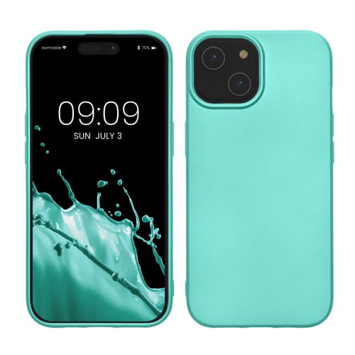 Θήκη Kwmobile για Apple iPhone 15, Πράσινη, Σιλικόνη, KWM000022RX002C