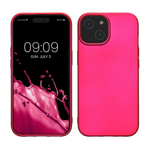 Θήκη Kwmobile για Apple iPhone 15, Ροζ, Σιλικόνη, KWM000022RX003C