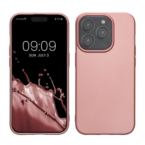 Θήκη Kwmobile για Apple iPhone 15 Pro, Ροζ, Σιλικόνη, KWM000022RY001C
