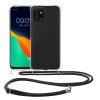 Θήκη Kwmobile με κορδόνι για Motorola ThinkPhone, διαφανής/μαύρη, σιλικόνη, KWM000022RZ001C