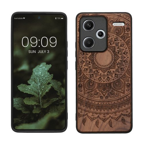 Θήκη Kwmobile για Xiaomi Redmi Note 13 Pro Plus 5G, Καφέ, Ξύλο/Σιλικόνη, KWM000020KL003C