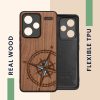 Θήκη Kwmobile για Xiaomi Redmi Note 13 Pro Plus 5G, Καφέ, Ξύλο/Σιλικόνη, KWM000020KL004C