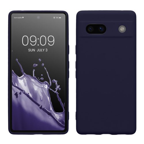 Θήκη Kwmobile για Google Pixel 7a, Σκούρο μπλε, Σιλικόνη, KWM000019YF028C