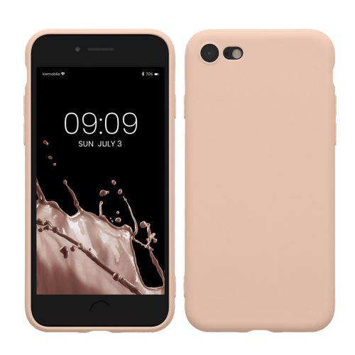 Θήκη Kwmobile για Apple iPhone SE (2022)/iPhone SE (2020)/iPhone 8, Κρεμ, Σιλικόνη, KWM0000083F057C
