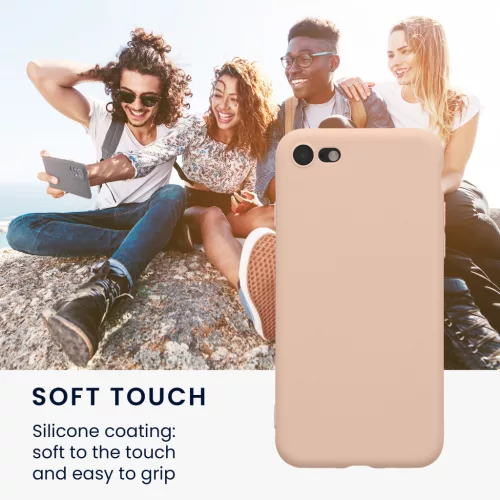 Θήκη Kwmobile για Apple iPhone SE (2022)/iPhone SE (2020)/iPhone 8, Κρεμ, Σιλικόνη, KWM0000083F057C