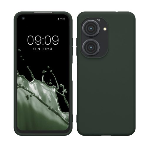 Θήκη Kwmobile για Asus Zenfone 10/Zenfone 9, Σκούρο πράσινο, Σιλικόνη, KWM0000171G008C
