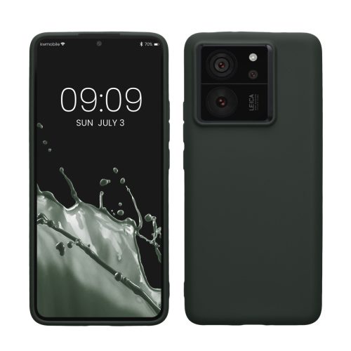 Θήκη Kwmobile για Xiaomi 13T/13T Pro, Σκούρο πράσινο, Σιλικόνη, KWM000020IV007C