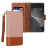 Θήκη Kwmobile για Samsung Galaxy S20 FE, Ανοιχτό ροζ/καφέ, ύφασμα/σιλικόνη, KWM000021SE001C