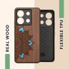 Θήκη Kwmobile για Xiaomi Redmi Note 13 Pro 5G, Καφέ, Ξύλο/Σιλικόνη, KWM000020MN004C