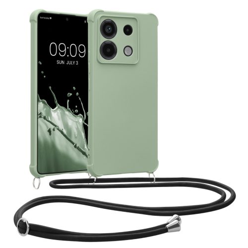 Θήκη Kwmobile με κορδόνι για Xiaomi Redmi Note 13 Pro 5G, ανοιχτό πράσινο, σιλικόνη, KWM000020NG004C
