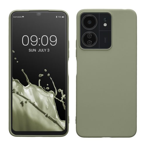 Θήκη Kwmobile για Xiaomi Poco C65/Redmi 13C, Ανοιχτό Πράσινο, Σιλικόνη, KWM000020KM002C