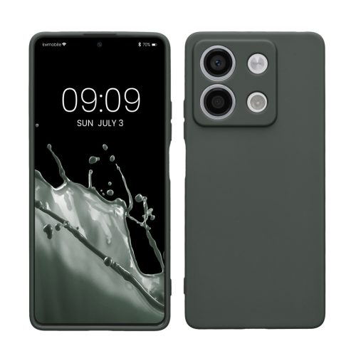 Θήκη Kwmobile για Xiaomi Redmi Note 13, Σκούρο πράσινο, Σιλικόνη, KWM000020LK007C