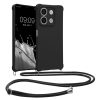 Θήκη Kwmobile με κορδόνι για Xiaomi Redmi Note 13, μαύρη, σιλικόνη, KWM000020NC003C