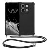 Θήκη Kwmobile με κορδόνι για Xiaomi Redmi Note 13, μαύρη, σιλικόνη, KWM000020NC003C