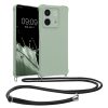 Θήκη Kwmobile με κορδόνι για Xiaomi Redmi Note 13, ανοιχτό πράσινο, σιλικόνη, KWM000020NC004C