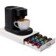 Suport capsule Vertuo Navaris, 40x5.5x23.5 cm, compatibil Nespresso, alb, plastic