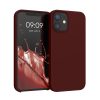 Θήκη Kwmobile για Apple iPhone 12 Mini, Σκούρο Κόκκινο, Σιλικόνη, KWM000011JO067C
