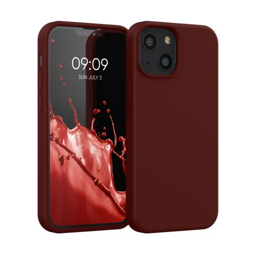 Θήκη Kwmobile για Apple iPhone 13 Mini, Σκούρο Κόκκινο, Σιλικόνη, KWM000013OU058C