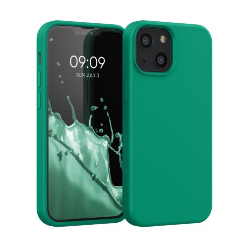 Θήκη Kwmobile για Apple iPhone 13 Mini, Πράσινη, Σιλικόνη, KWM000013OU060C