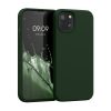Θήκη Kwmobile για Apple iPhone 13, Σκούρο πράσινο, Σιλικόνη, KWM000013OV096C