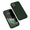 Θήκη Kwmobile για Apple iPhone 13, Σκούρο πράσινο, Σιλικόνη, KWM000013OV096C