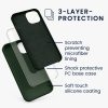 Θήκη Kwmobile για Apple iPhone 13, Σκούρο πράσινο, Σιλικόνη, KWM000013OV096C