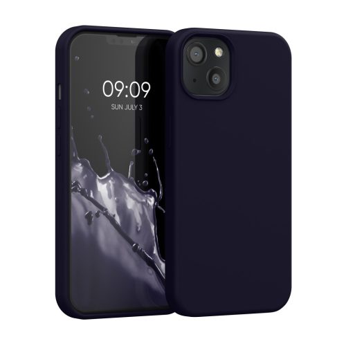 Θήκη Kwmobile για Apple iPhone 13, Σκούρο μπλε, Σιλικόνη, KWM000013OV100C