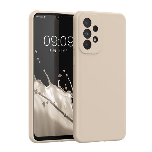 Θήκη Kwmobile για Samsung Galaxy A33 5G, Κρεμ, Σιλικόνη, KWM000015GQ059C