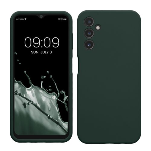 Θήκη Kwmobile για Samsung Galaxy A14 5G, Σκούρο πράσινο, Σιλικόνη, KWM000018GD042C