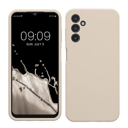 Θήκη Kwmobile για Samsung Galaxy A14 5G, Κρεμ, Σιλικόνη, KWM000018GD046C