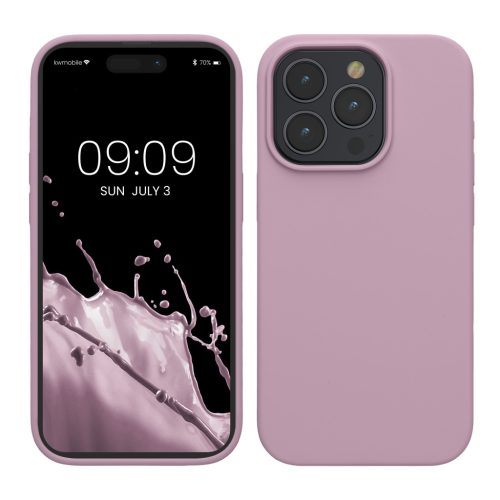 Θήκη Kwmobile για Apple iPhone 15 Pro, Ανοιχτό Μωβ, Σιλικόνη, KWM000020CC031C