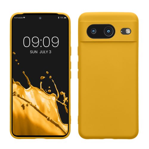 Θήκη Kwmobile για Google Pixel 8, Κίτρινη, Σιλικόνη, KWM0000208L019C