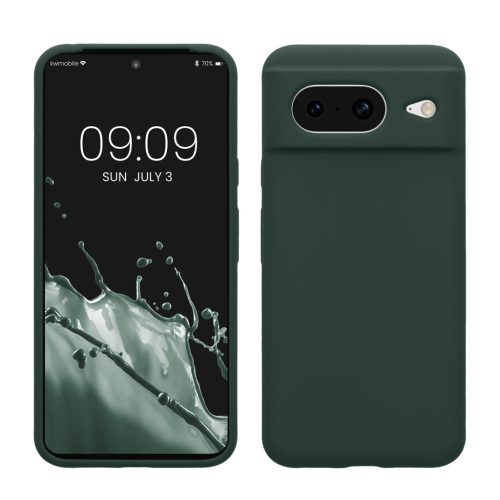 Θήκη Kwmobile για Google Pixel 8, Σκούρο πράσινο, Σιλικόνη, KWM000020JF028C