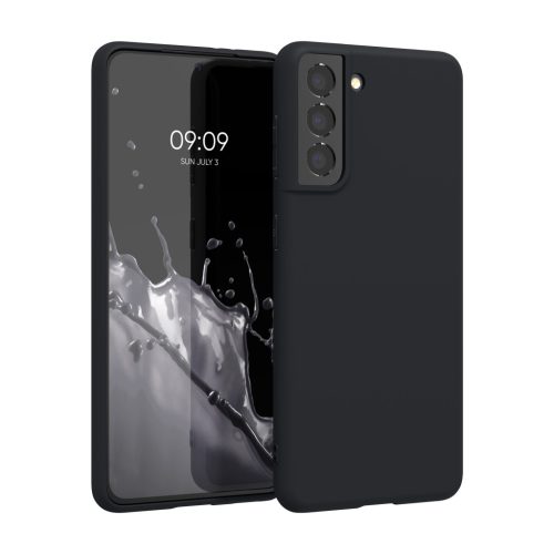 Θήκη Kwmobile για Samsung Galaxy S21, Σκούρο Μπλε, Σιλικόνη, KWM000012BS043C