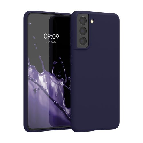 Θήκη Kwmobile για Samsung Galaxy S21, Σκούρο Μπλε, Σιλικόνη, KWM000012BS046C
