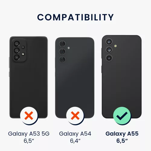 Θήκη Kwmobile για Samsung Galaxy A55 5G, Πράσινη, Σιλικόνη, KWM000021MG016C