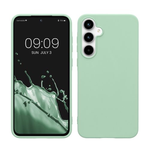 Θήκη Kwmobile για Samsung Galaxy A55 5G, ανοιχτό πράσινο, σιλικόνη, KWM000021MG021C