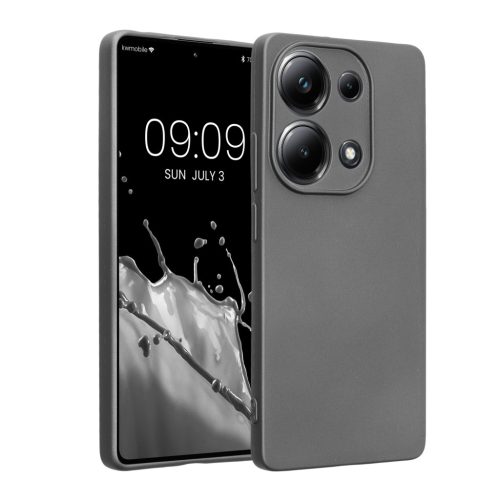 Θήκη Kwmobile για Poco M6 Pro, Γκρι, Σιλικόνη, KWM000020MJ004C