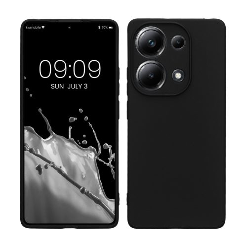 Θήκη Kwmobile για Poco M6 Pro, Μαύρη, Σιλικόνη, KWM000020OV001C