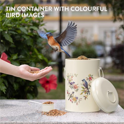 Recipient seminte pasari Navaris, 4.9L, capac etans, 2 manere, 16x24.5 cm, NAV000017RZ002C