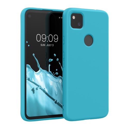 Θήκη Kwmobile για Google Pixel 4a, Ανοιχτό μπλε, Σιλικόνη, KWM000011JE046C
