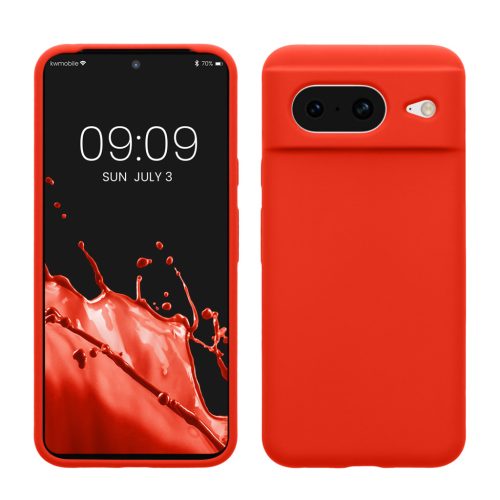 Θήκη Kwmobile για Google Pixel 8, Πορτοκαλί, Σιλικόνη, KWM000020JF033C