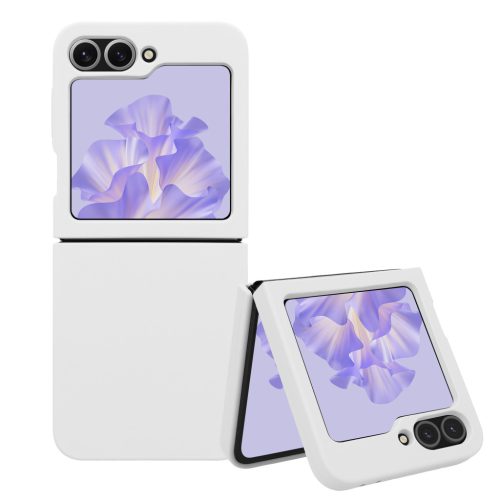 Θήκη Kwmobile για Samsung Galaxy Z Flip6, Λευκή, Σιλικόνη, KWM000021SK006C