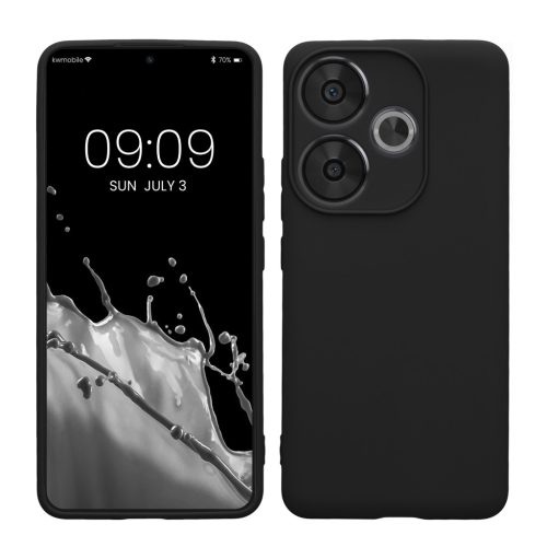 Θήκη Kwmobile για Poco F6, Μαύρη, Σιλικόνη, KWM000020OW001C