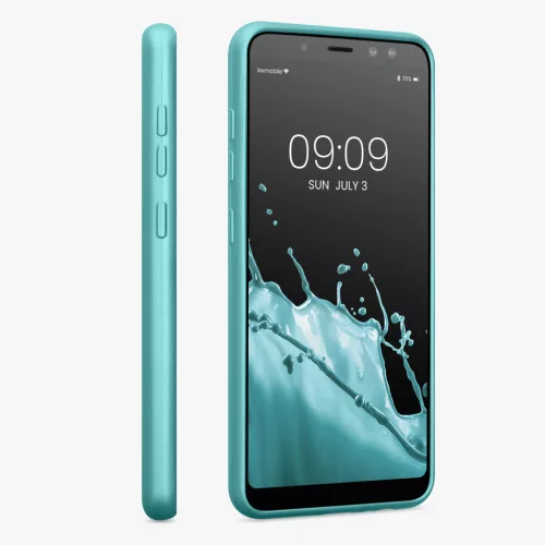 Θήκη Kwmobile για Samsung Galaxy A8 (2018), Ανοιχτό Πράσινο, Σιλικόνη, KWM0000093L014C
