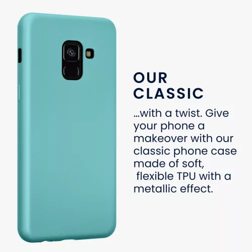 Θήκη Kwmobile για Samsung Galaxy A8 (2018), Ανοιχτό Πράσινο, Σιλικόνη, KWM0000093L014C