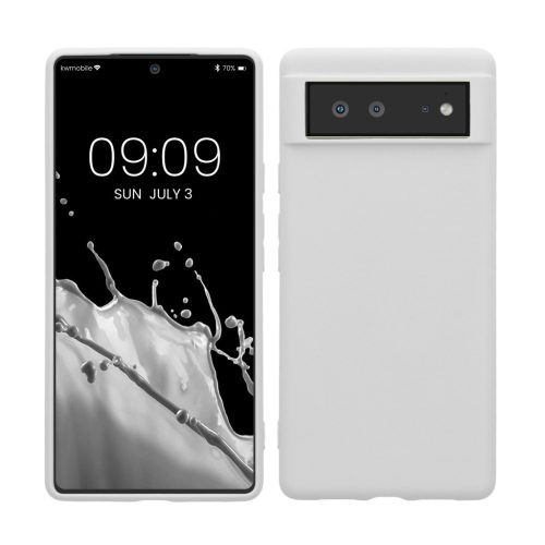 Θήκη Kwmobile για Google Pixel 6, Λευκή, Σιλικόνη, KWM000013DV049C